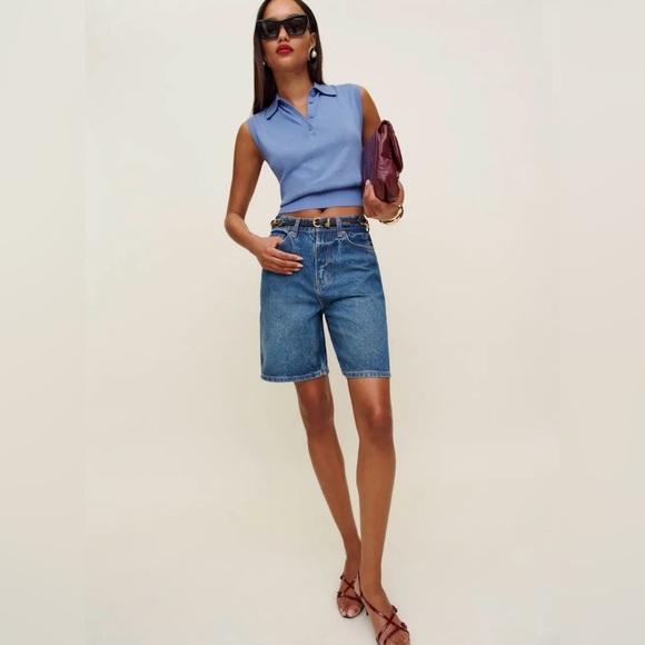 Reformation Blue Jean Shorts - Picture 8 of 15